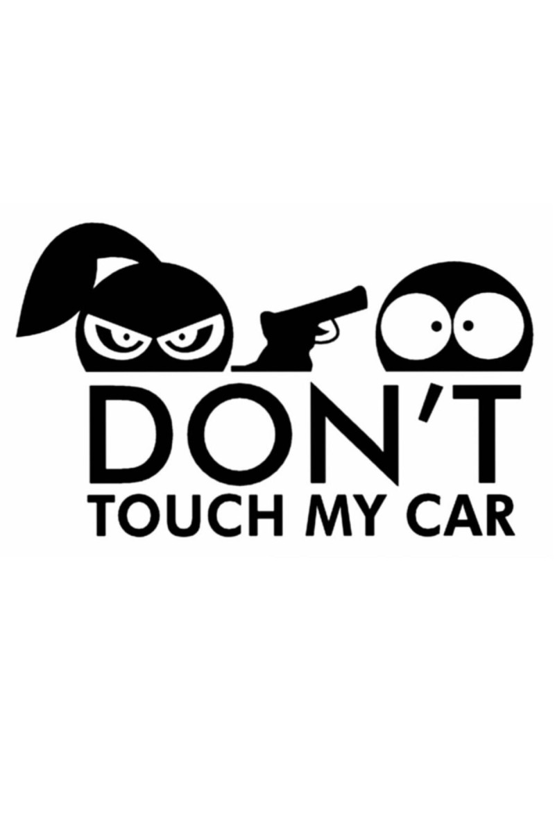 Don'T Touch My Car-Arabama Dokunmayın Tasarım Oto Sticker 25*10 Cm