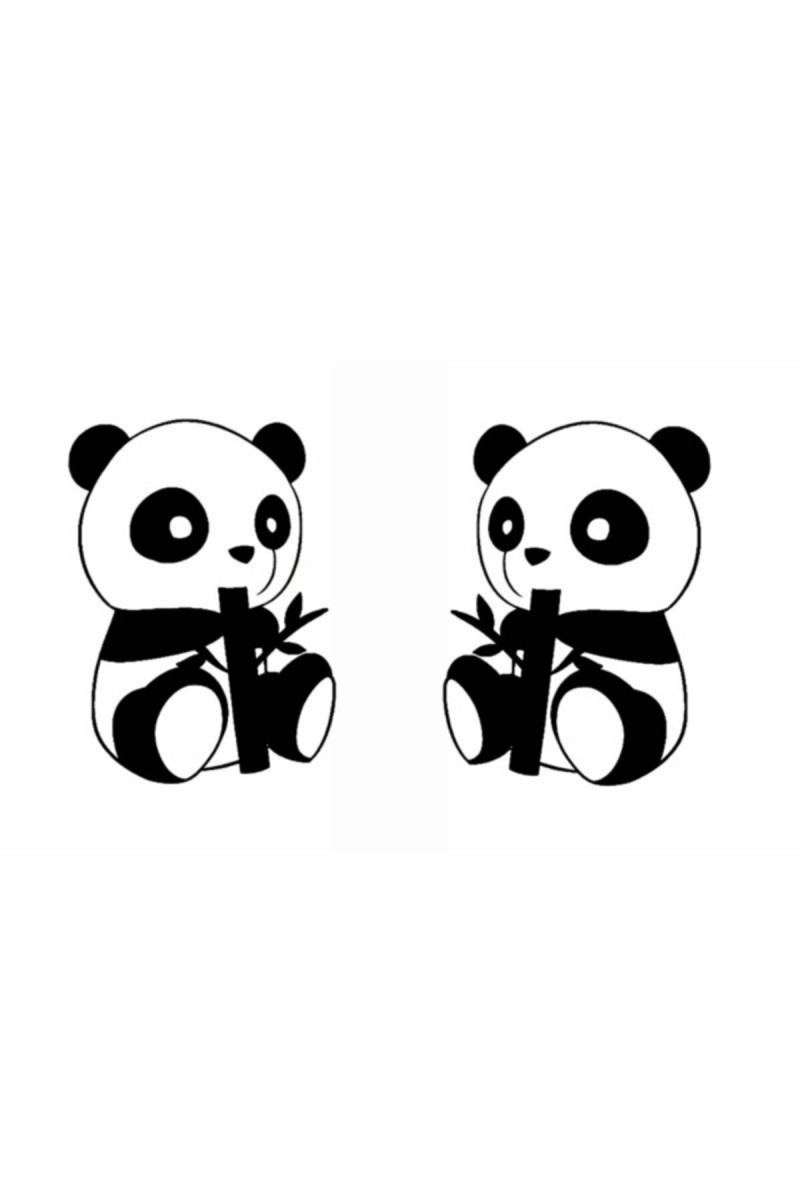 Panda Tasarım Oto Sticker Siyah 14*19 Cm