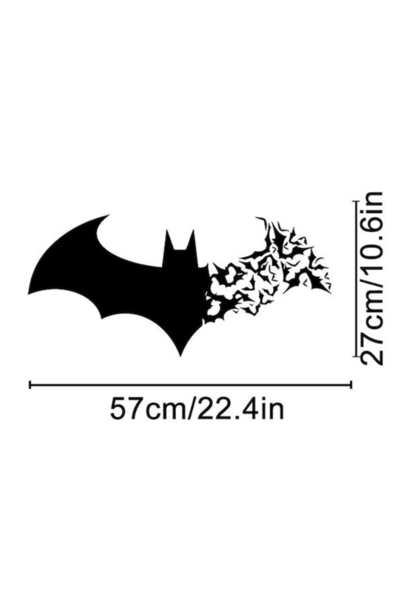 Şık Batman Su Geçirmez Kendinden Yapışkanlı Dekoratif  Duvar Sticker