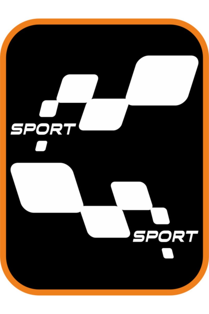 Sport Damalı Oto Sticker Beyaz 30*16 Cm