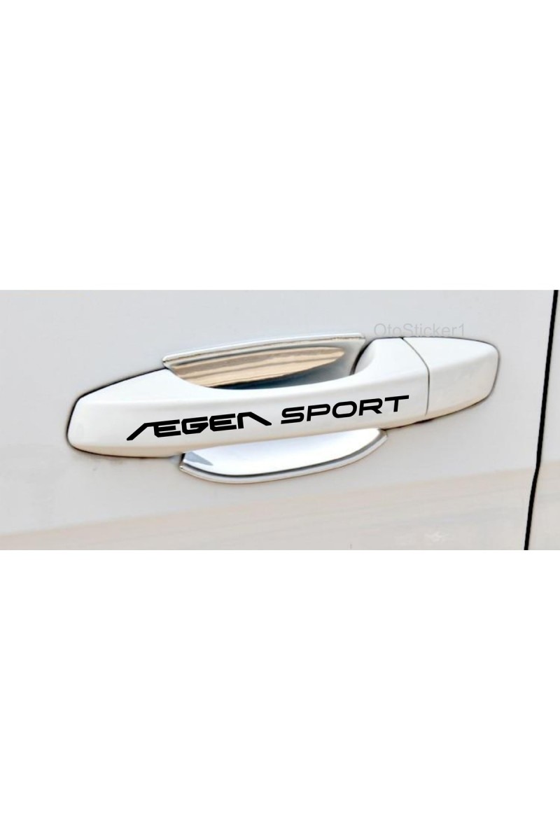 Fiat Egea Sport İçin Uyumlu Aksesuar Kapı Kolu Sticker Set 8 Adet 10*1,5 Cm