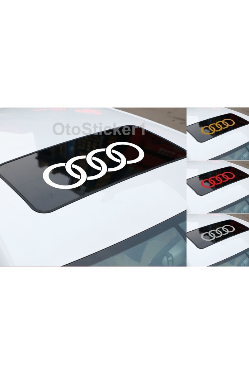 Audi İçin Uyumlu Aksesuar Oto Sunroof Sticker Siyah