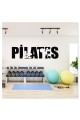 Pilates Spor Dekoratif Duvar Sticker Siyah 105X40 cm