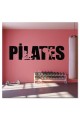 Pilates Spor Dekoratif Duvar Sticker Siyah 105X40 cm