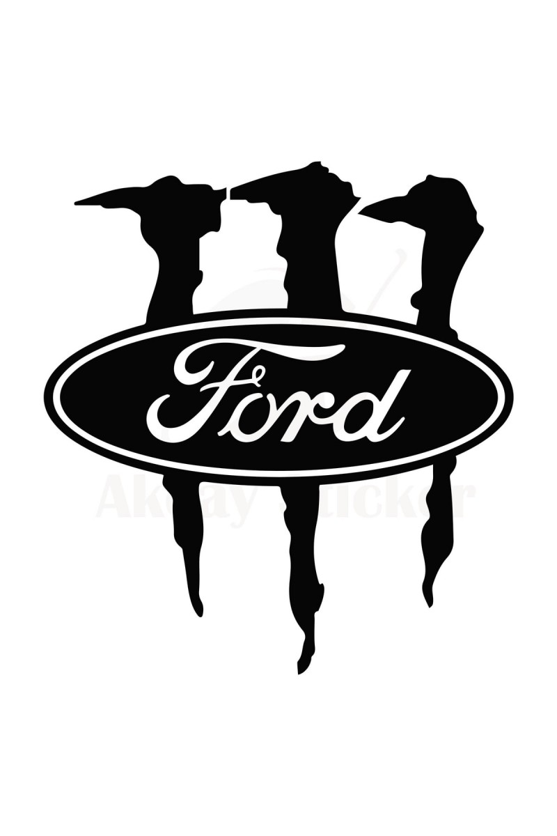 Ford İçin Uyumlu Aksesuar Pençe Monster Oto Sticker Siyah 20*17 Cm