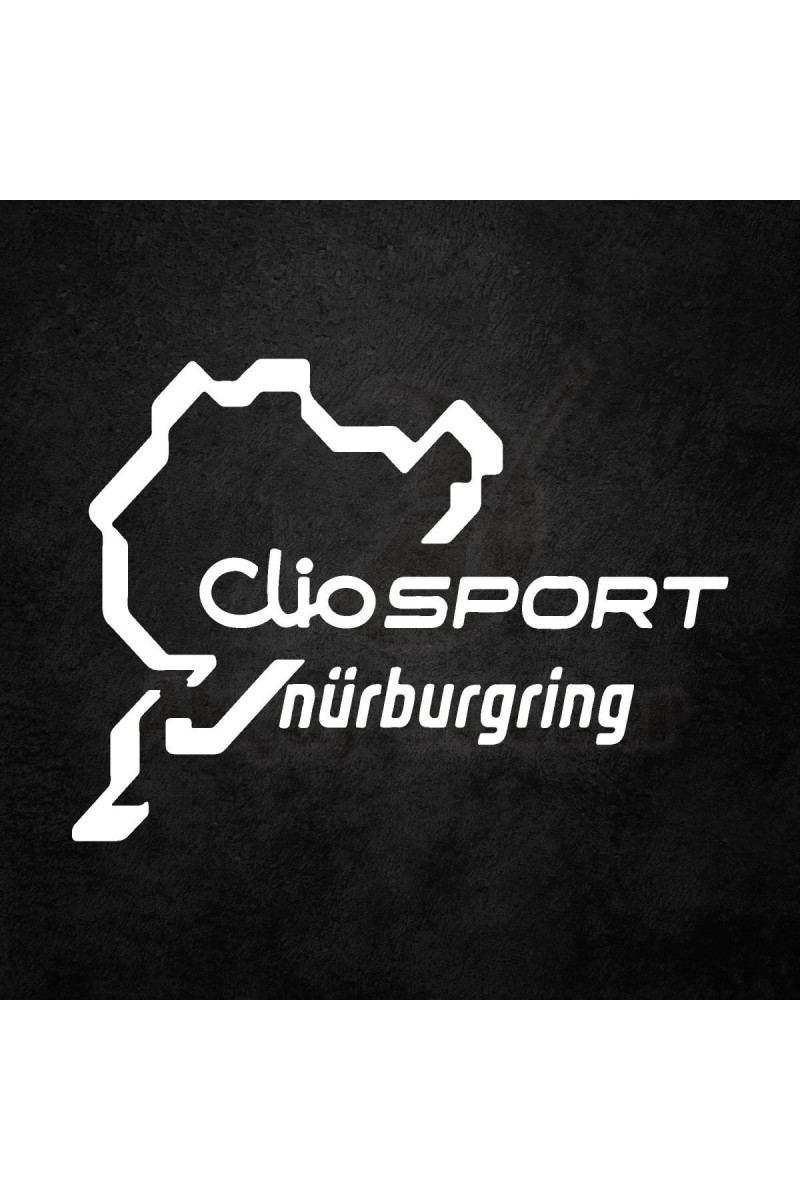 Clio Nürburgring İçin Uyumlu Aksesuar Oto Sticker Beyaz 20*17 Cm