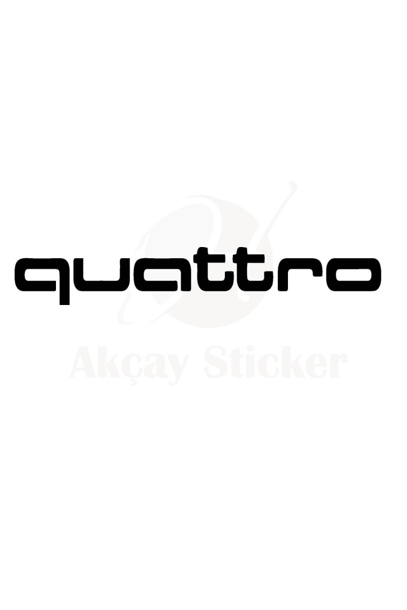 Audi Quattro İçin Uyumlu Aksesuar Oto Sticker Siyah 2 Adet 30*5 Cm