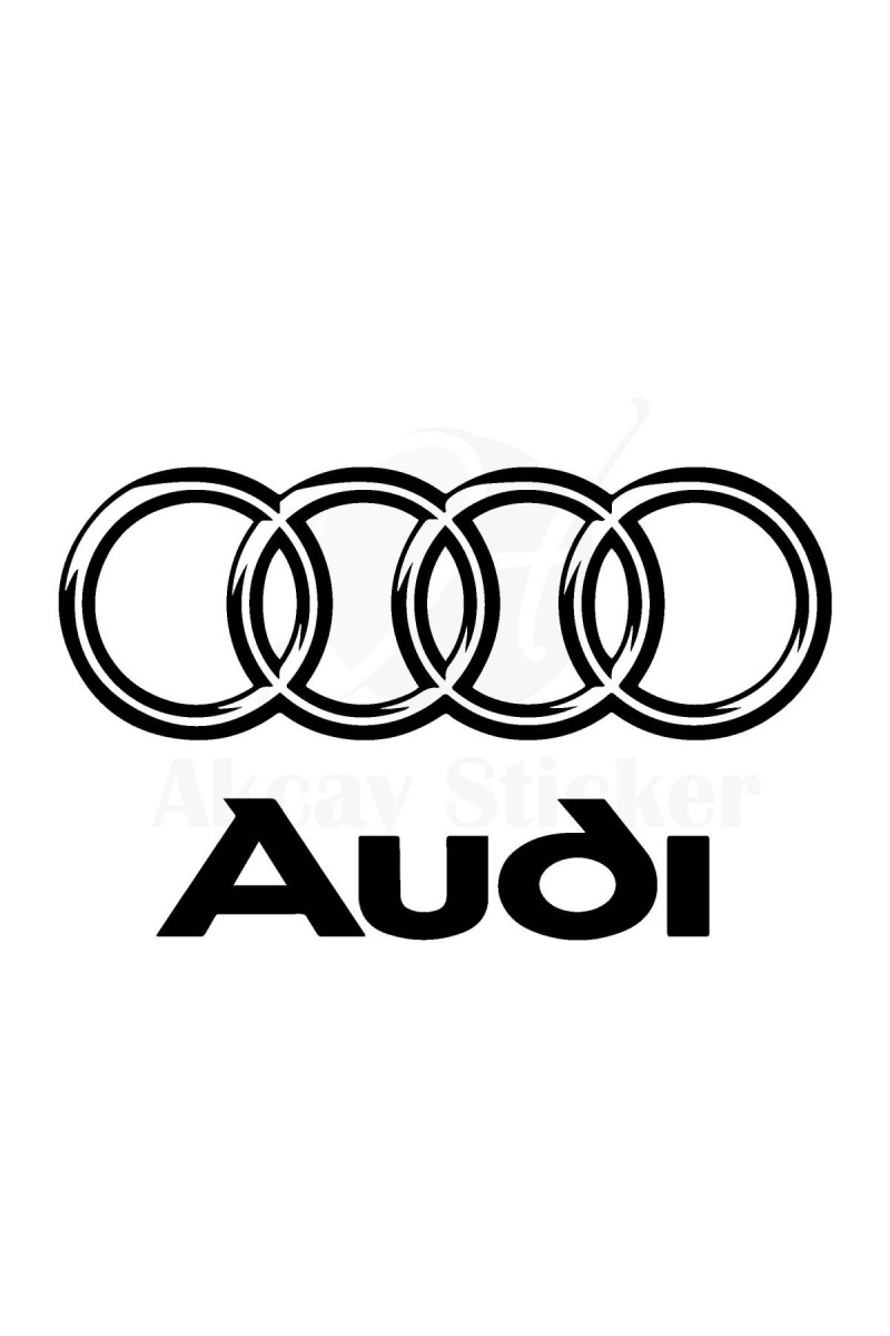 Audi İçin Uyumlu Aksesuar Oto Amblem Sticker Siyah 30*22 Cm