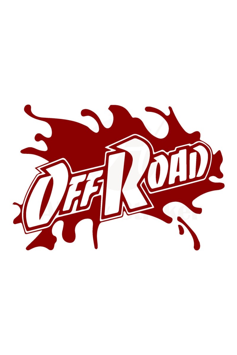 Off Road Sticker 4X4 Kırmızı 20*13 Cm