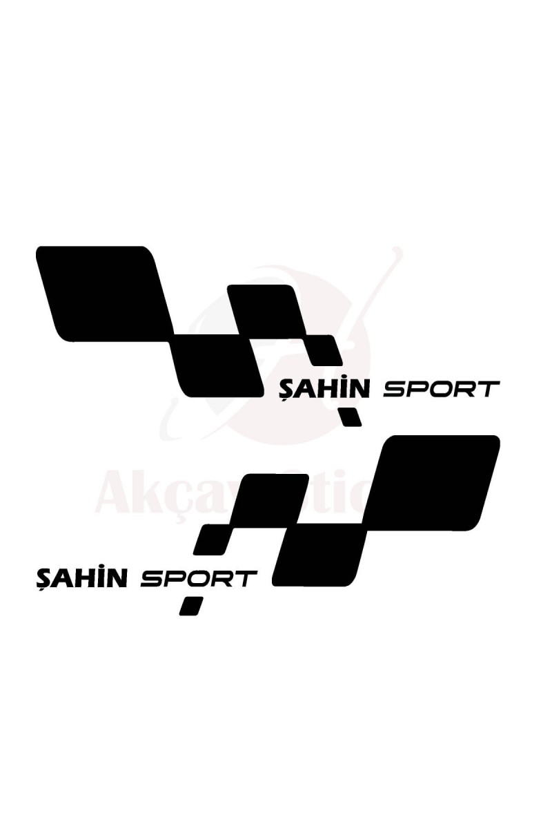 Şahin İçin Uyumlu Aksesuar Oto Yan Sport Kapı Altı Sticker Sag-Sol Set Siyah 30*11 Cm