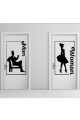 Man-women Tuvalet-wc Kapı Sticker