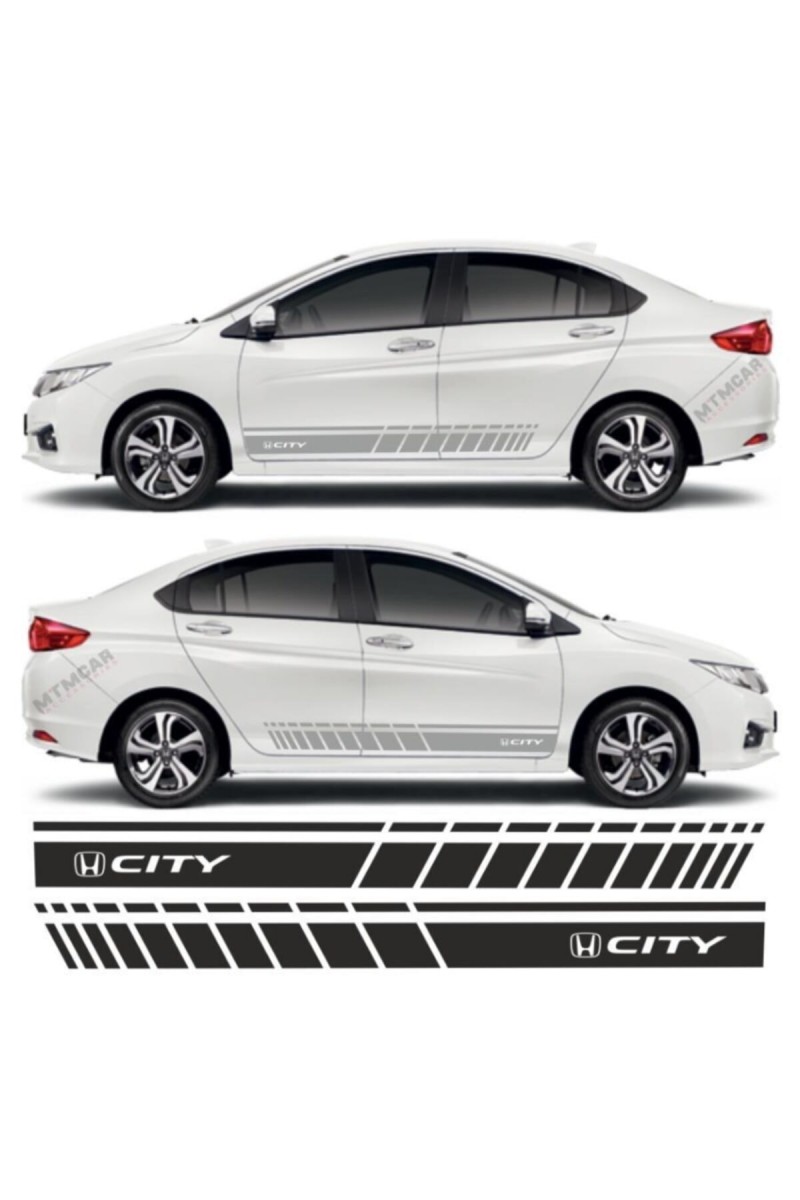 Honda City İçin Uyumlu Aksesuar Oto Yan Şerit Sticker