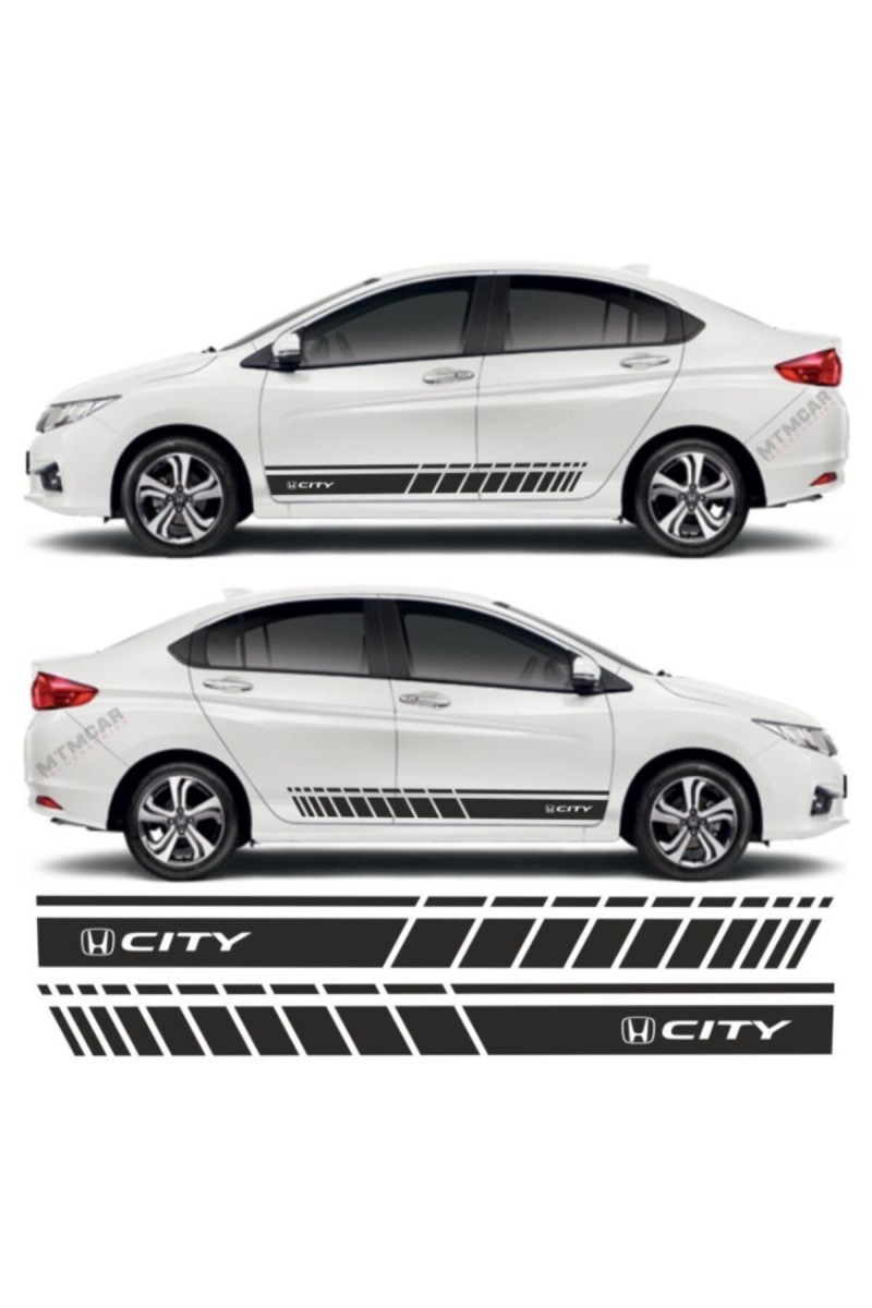 Honda City İçin Uyumlu Aksesuar Oto Yan Şerit Sticker