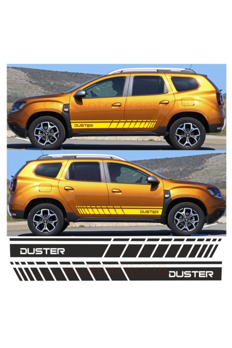 Dacia Duster İçin Uyumlu Aksesuar Oto Yan Şerit Sticker