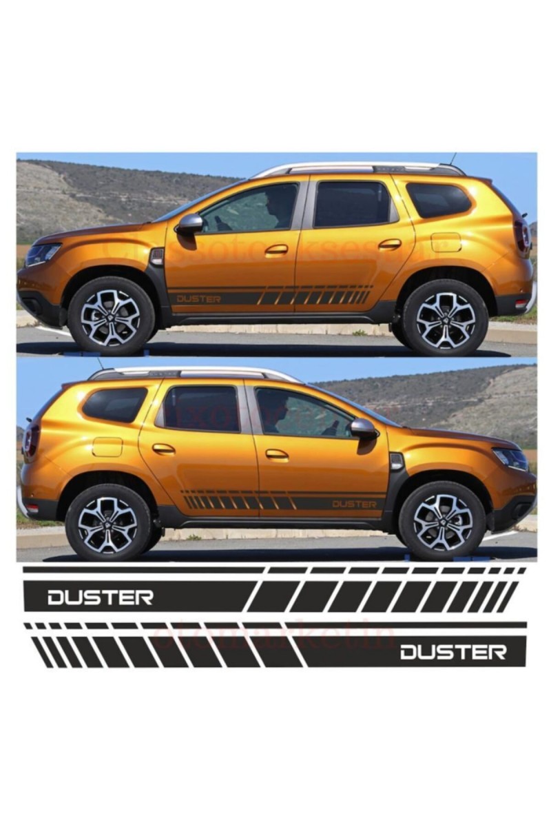 Dacia Duster İçin Uyumlu Aksesuar Oto Yan Şerit Sticker