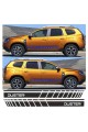 Dacia Duster İçin Uyumlu Aksesuar Oto Yan Şerit Sticker