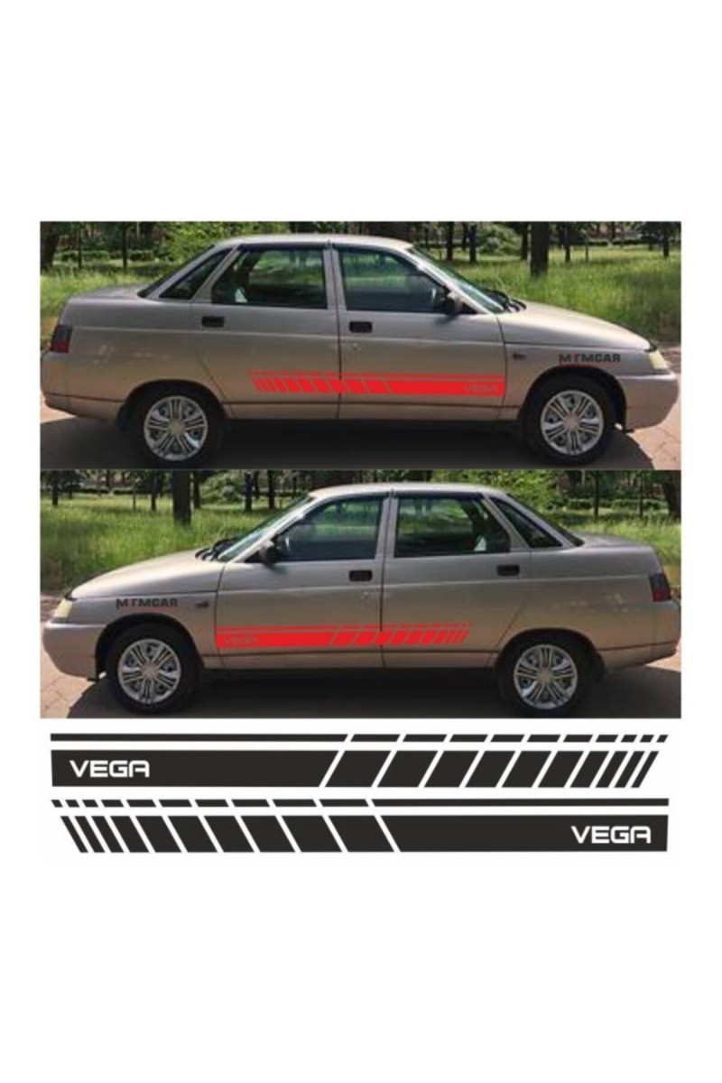 Lada Vega İçin Uyumlu Aksesuar Oto Yan Şerit Sticker