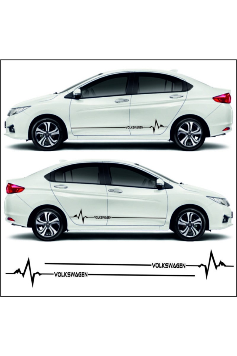 Volkswagen İçin Uyumlu Aksesuar Passat Yan Şerit Oto Ritim Sticker