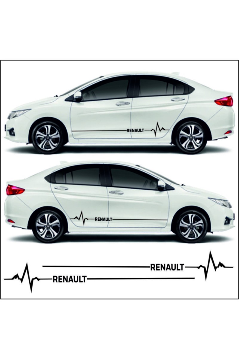 Renault Fluence İçin Uyumlu Aksesuar Yan Şerit Oto Ritim Sticker