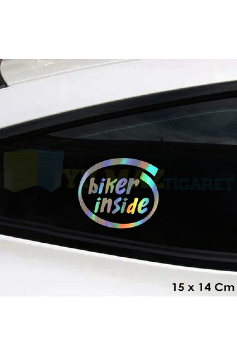 Biker İnside Motosiklet Hologram Oto Sticker