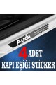 Audi uyumlu  özel Oto Kapı eşikleri Sticker Karbon 4 Adet