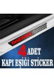 Daewoo uyumlu  özel Oto Kapı eşikleri Sticker Karbon 4 Adet