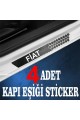 Fiat uyumlu  özel Oto Kapı eşikleri Sticker Karbon 4 Adet