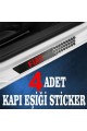 Fiat uyumlu  özel Oto Kapı eşikleri Sticker Karbon 4 Adet