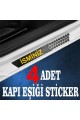 İsminiz özel Oto Kapı eşikleri Sticker Karbon 4 Adet