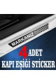 Markanız özel Oto Kapı eşikleri Sticker Karbon 4 Adet