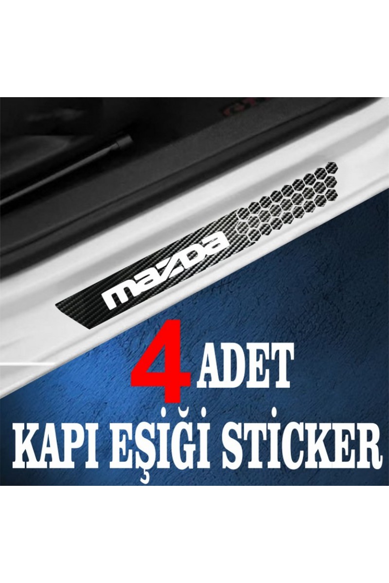 Mazda özel Oto Kapı eşikleri Sticker Karbon 4 Adet