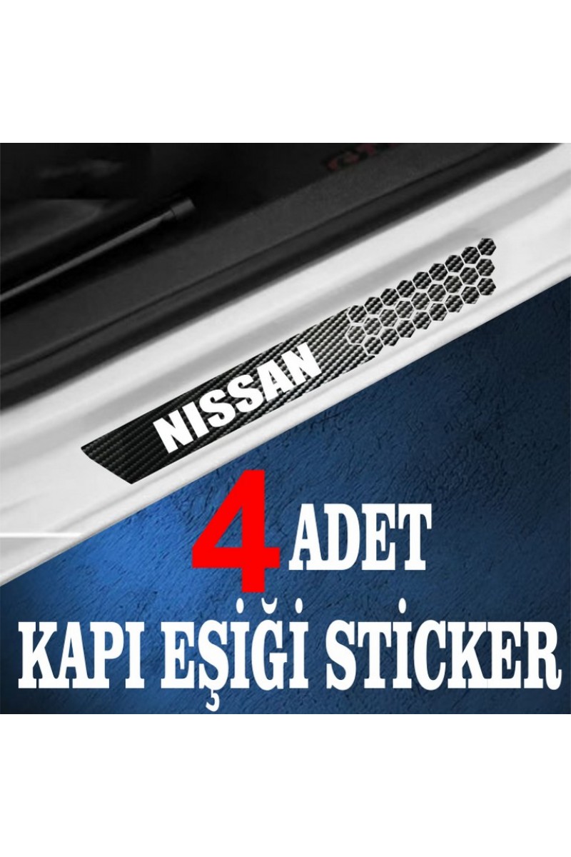 Nissan özel Oto Kapı eşikleri Sticker Karbon 4 Adet