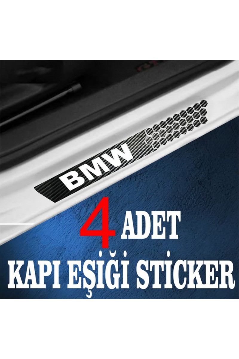 BMW özel Oto Kapı eşikleri Sticker Karbon 4 Adet