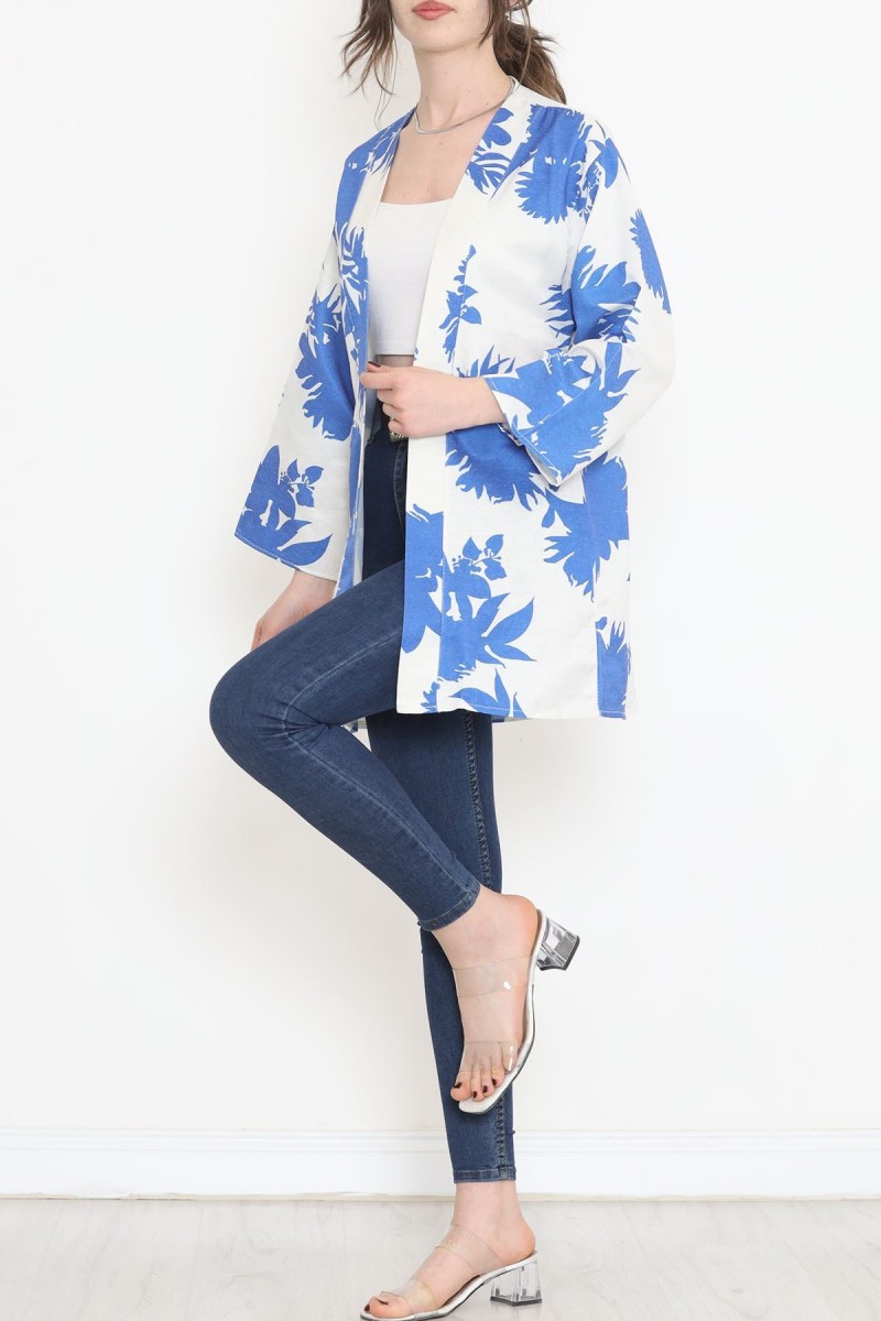 Desenli Kimono Saks