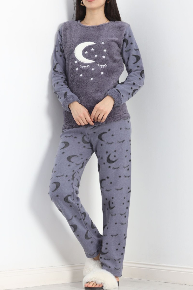 Polar Pijama Takımı Füme2