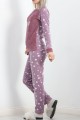 Peluş Polar Pijama Takımı Lilayıldız