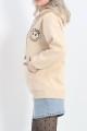 Baskılı Unisex Sweat Bej