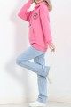 Baskılı Unisex Sweat Pembe