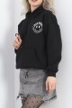 Baskılı Unisex Sweat Siyah