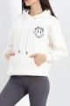 Baskılı Unisex Sweat Ekru