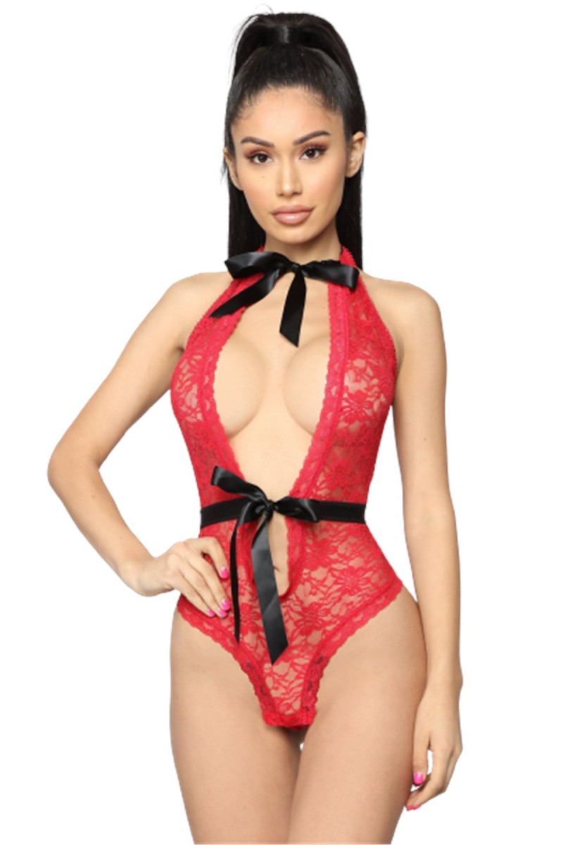 Nightlight Boyun Ve Bel Kısmı Fiyonklu Babydoll 3209