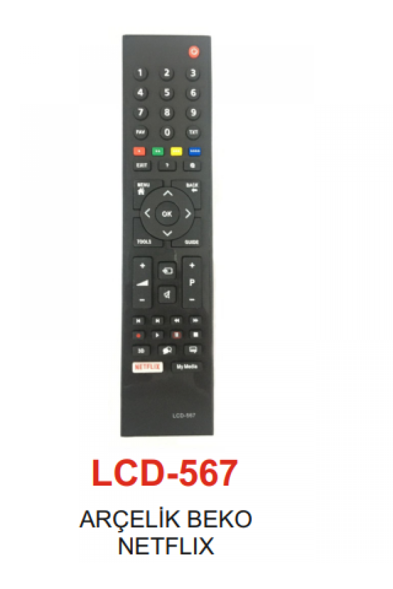 Arçelik - Beko 3D Smart  Netflix Tv Kumandası - LCD 567 (125125)