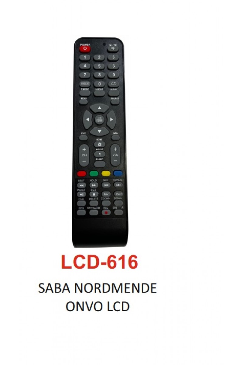 Saba - Nordmende - Onvo LCD Uyumlu Tv Kumandası - LCD 616 (125125)