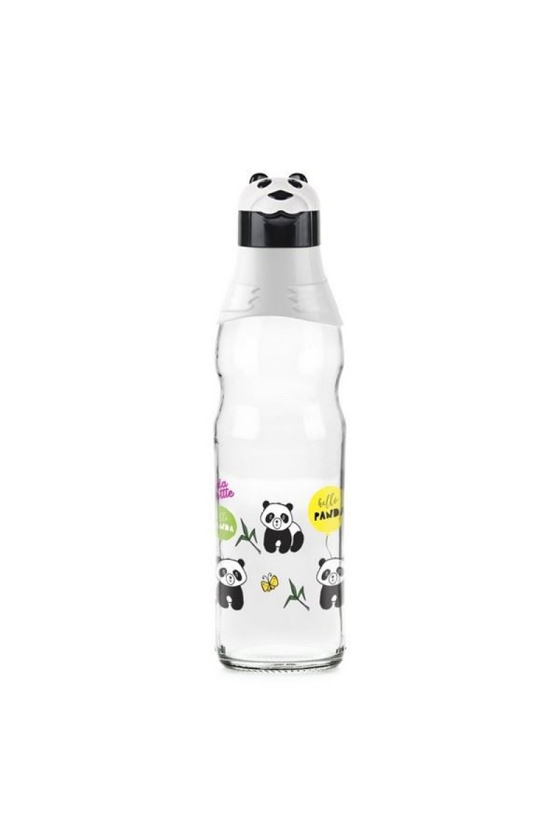 Sevimli Panda Tasarımlı Cam Suluk  Sızdırmaz 1000 ML (125125)