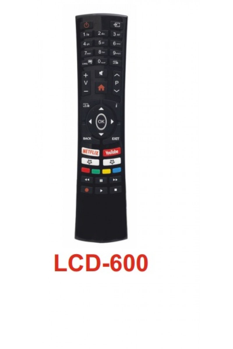 Vestel Uyumlu Netflix Youtube Tuşlu Tv Kumandası  - LCD 600 (125125)